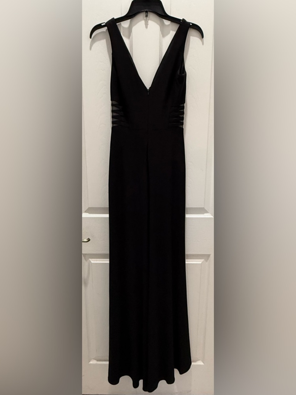Morgan & Co. Black Long Maxi Dress with Side Slit Size 3/4